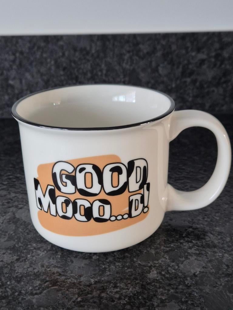 MB - Grote Mok Koe GOOD MOOO...D! NIEUW, Nieuw, Ophalen of Verzenden, Overige stijlen, Kop(pen) en/of Schotel(s)