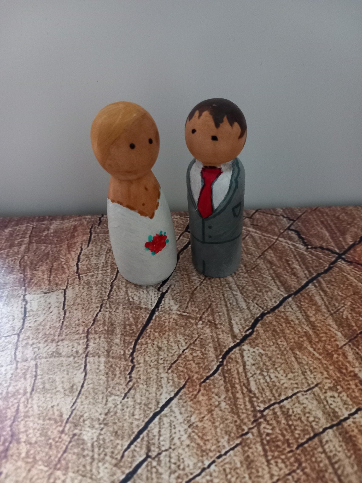 Bruidspaar pegdoll, Verzamelen, Ophalen of Verzenden, Zo goed als nieuw