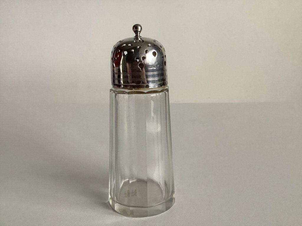 Prachtige antieke strooier met zilveren dop, Antiek en Kunst, Ophalen of Verzenden, Zilver