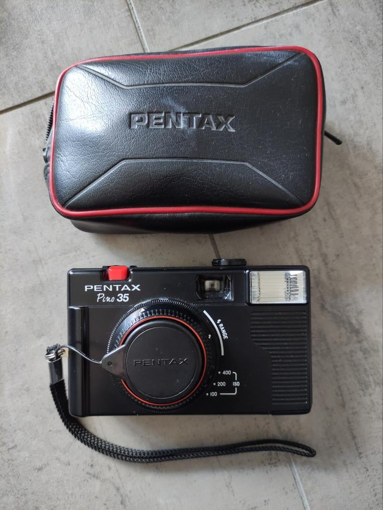 Pentax pino 35 camera met tasje (werkend), Ophalen of Verzenden, Compact, Pentax