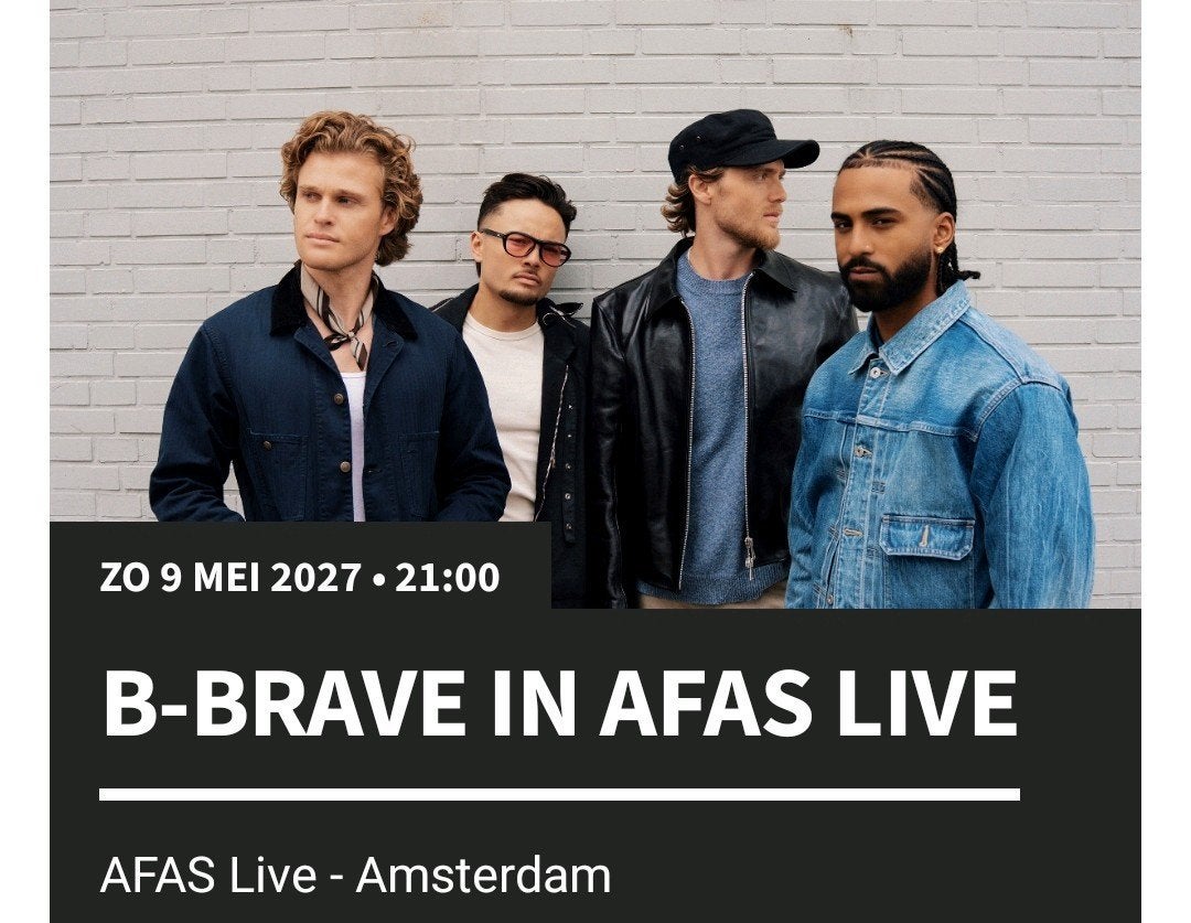 B brave 2 tickets Afas live staanplaatsen, Twee personen
