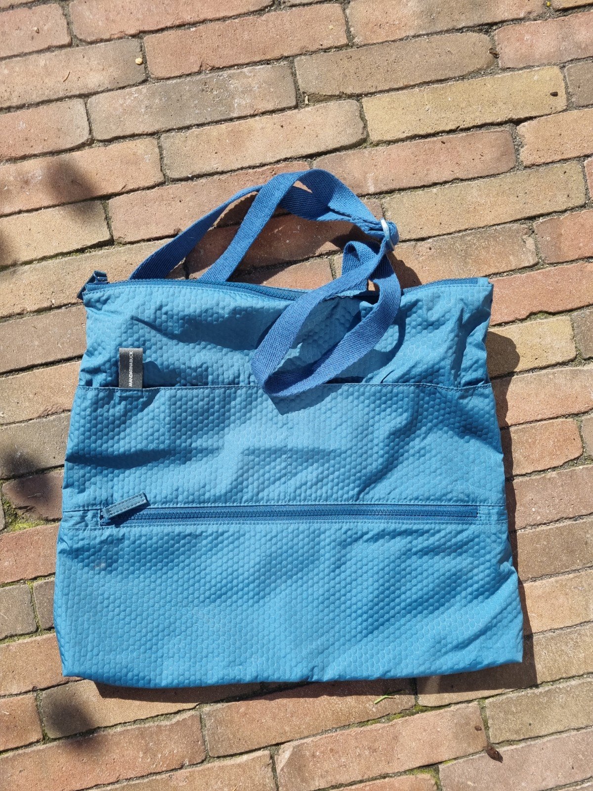 Mandarina Duck Shopper/Schoudertasje - Blauw opvouwbaar, Ophalen of Verzenden, Gebruikt, Blauw, Shopper