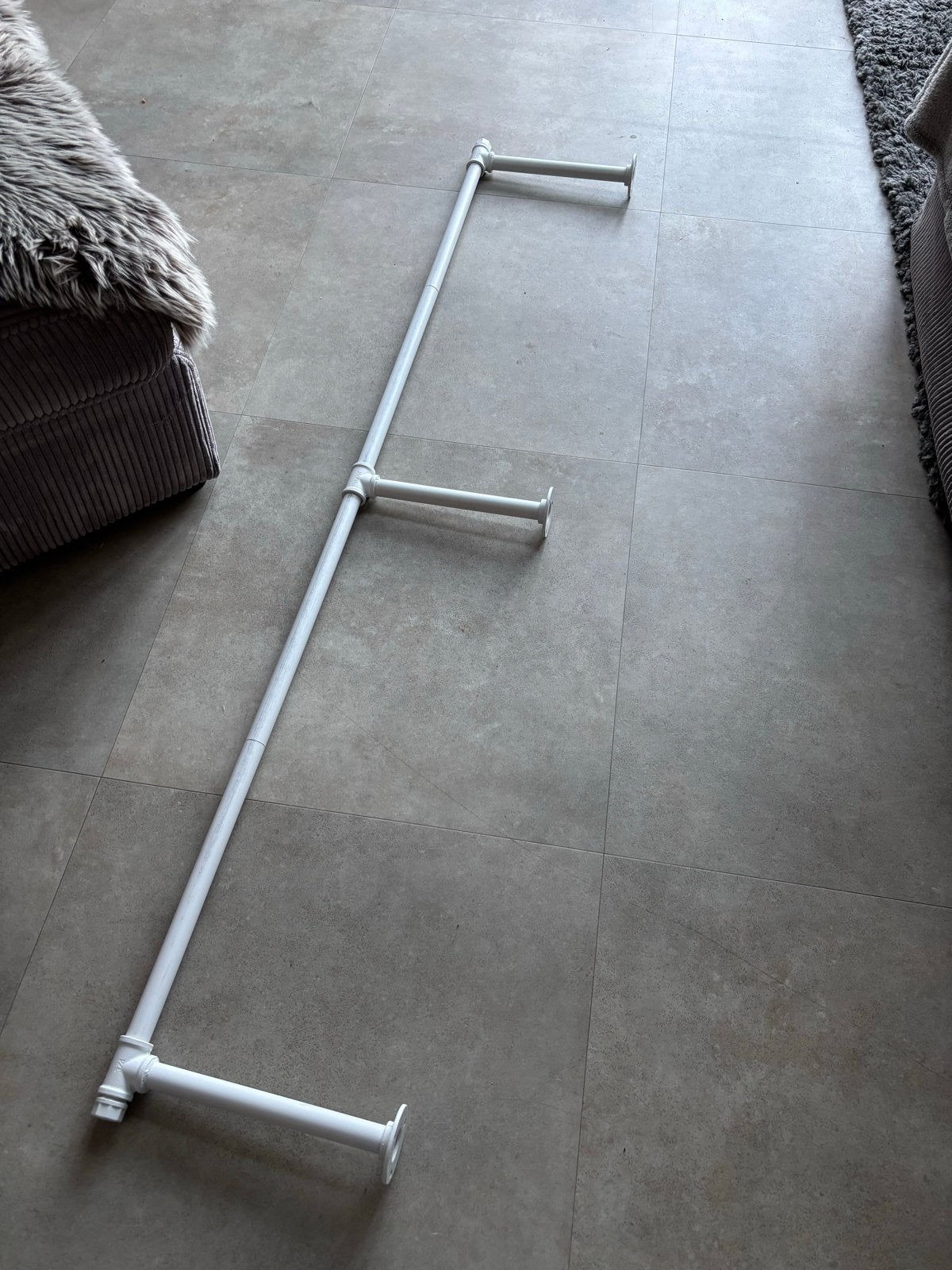 2 x Witte kledingrek van buizen - Industrieel design, Ophalen, Zo goed als nieuw