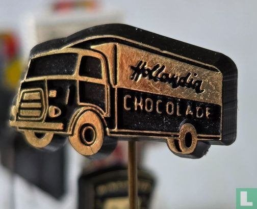Speldje - Hollandia Chocolade (DAF vrachtwagen), Ophalen of Verzenden, Zo goed als nieuw, Transport, Speldje of Pin