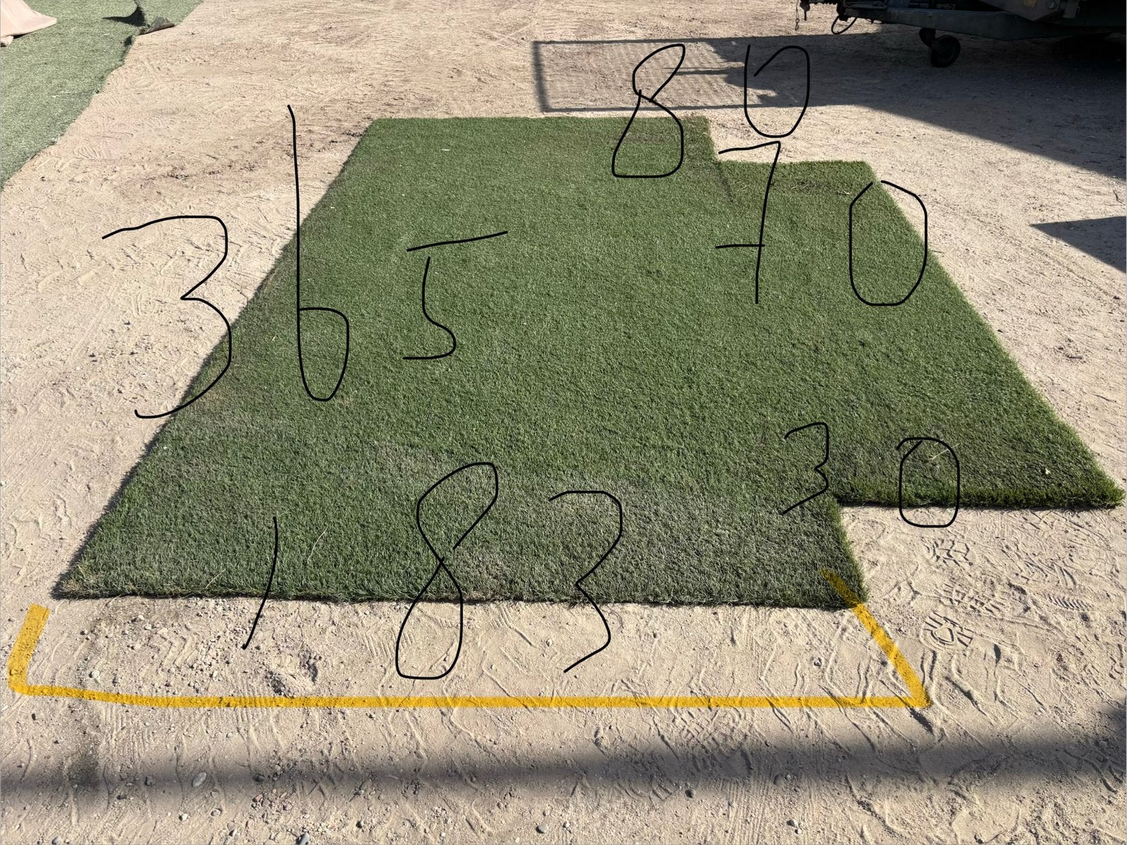 Kunstgras gebruikt, Ophalen, Gebruikt, Minder dan 10 m²