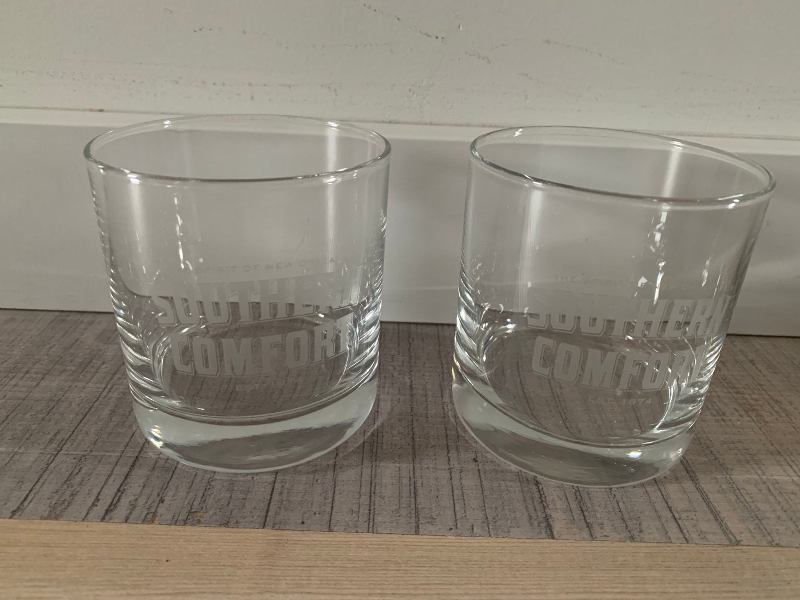 2x Southern comfort whiskey glazen, Verzamelen, Glas en Borrelglaasjes, Ophalen of Verzenden, Zo goed als nieuw, Overige typen