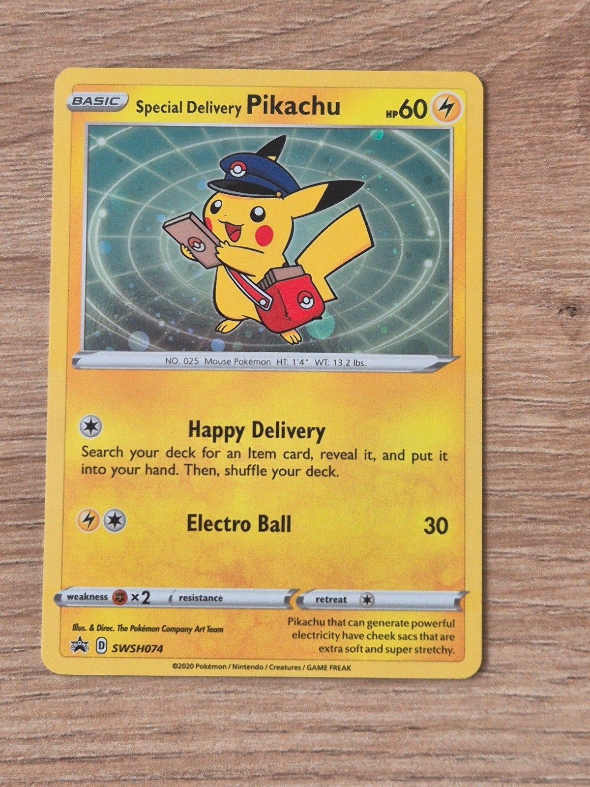 Special Delivery Pikachu Pokémon Kaart SWSH074

450,-, Verzenden, Zo goed als nieuw, Losse kaart
