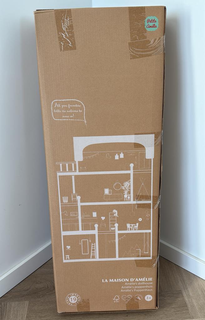 XL HOUTEN POPPENHUIS 19-DELIGE MEUBELSET LA MAISON D'AMÉLIE, Kinderen en Baby's, Speelgoed | Poppenhuizen, Ophalen of Verzenden
