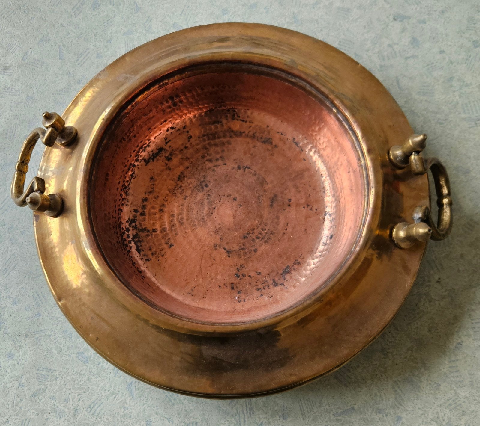 Antieke Koperen Kom met Handvatten, Antiek en Kunst, Antiek | Koper en Brons, Ophalen, Koper