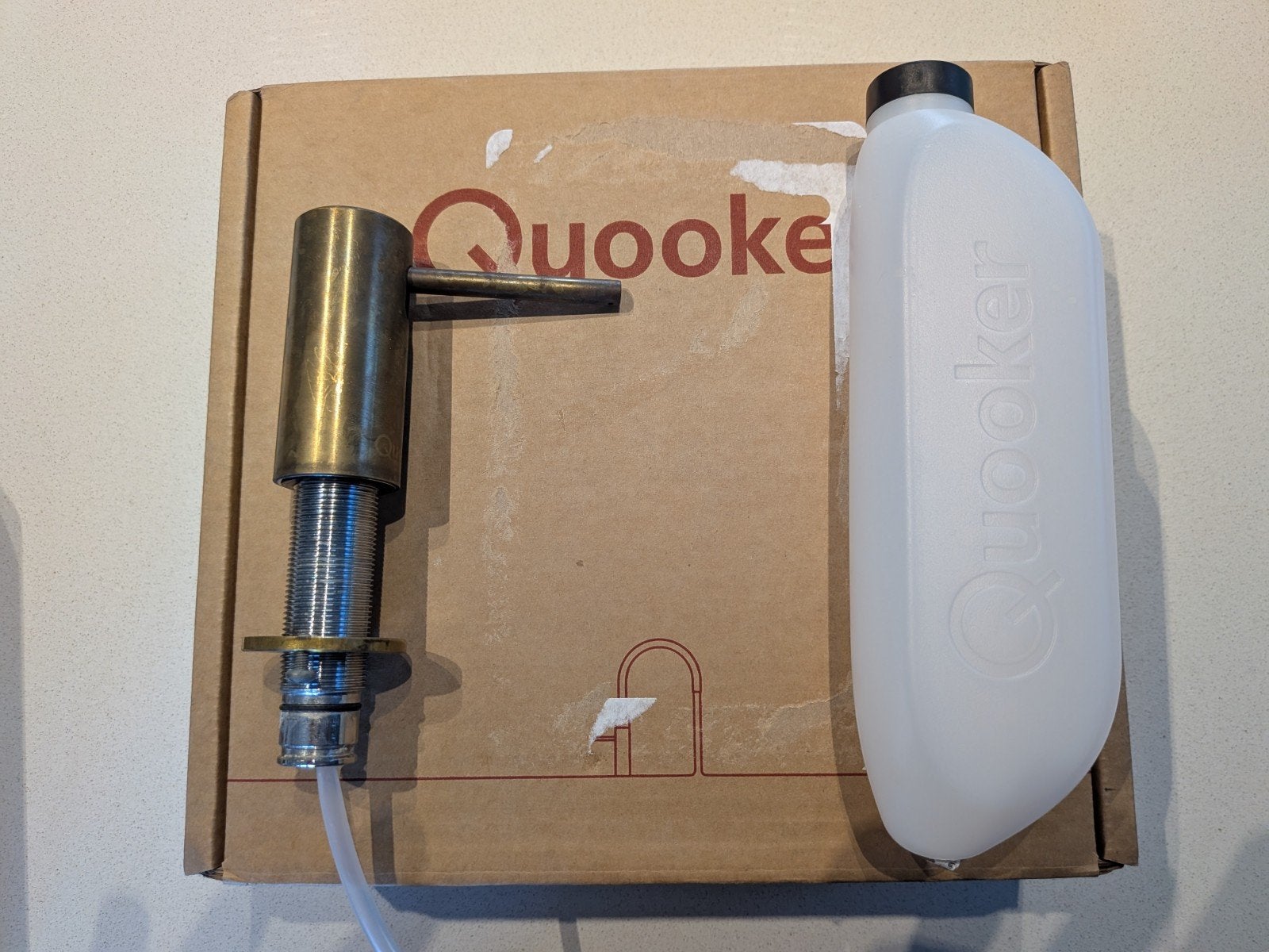Quooker zeeppomp patina messing, Ophalen, 25 tot 50 cm, Minder dan 100 cm