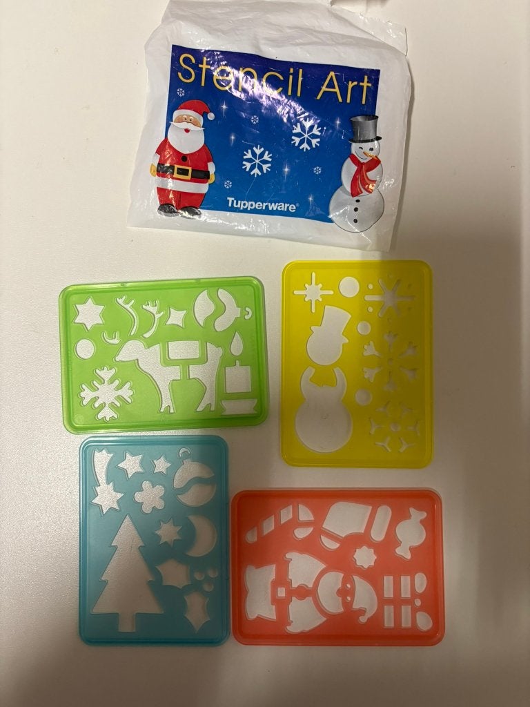 Tupperware kerst tekenvormen, sjablonen set van 4., Ophalen of Verzenden, Nieuw, Overige typen