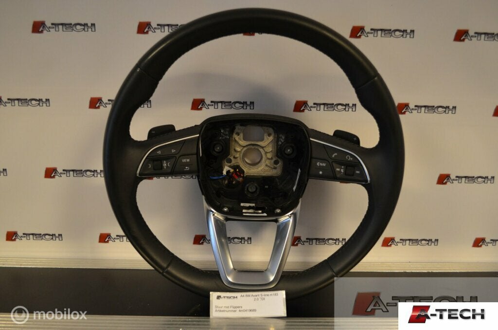 Stuur leder Flippers Audi A4 B9 ('15-'18) 4m0419689 m183, Audi, Gebruikt, Audi, Ophalen of Verzenden