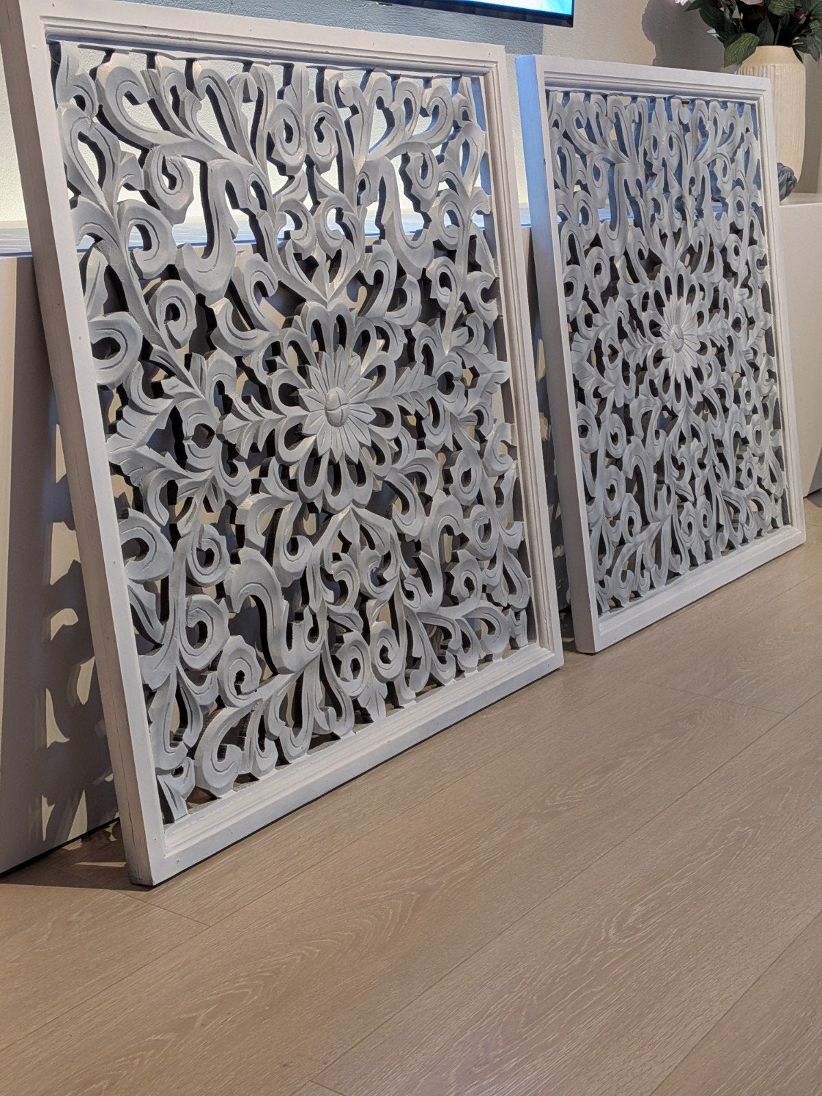 Prachtige teak houten XL wandpanelen 90cm x 90cm, Huis en Inrichting, Ophalen, Zo goed als nieuw