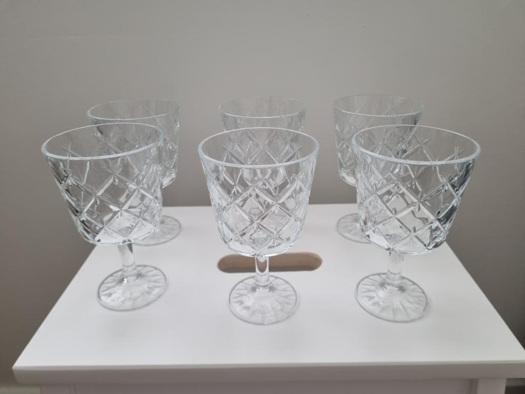 IKEA Flimra wijnglazen 6 stuks, Ophalen, Glas of Glazen, Overige stijlen, Glas