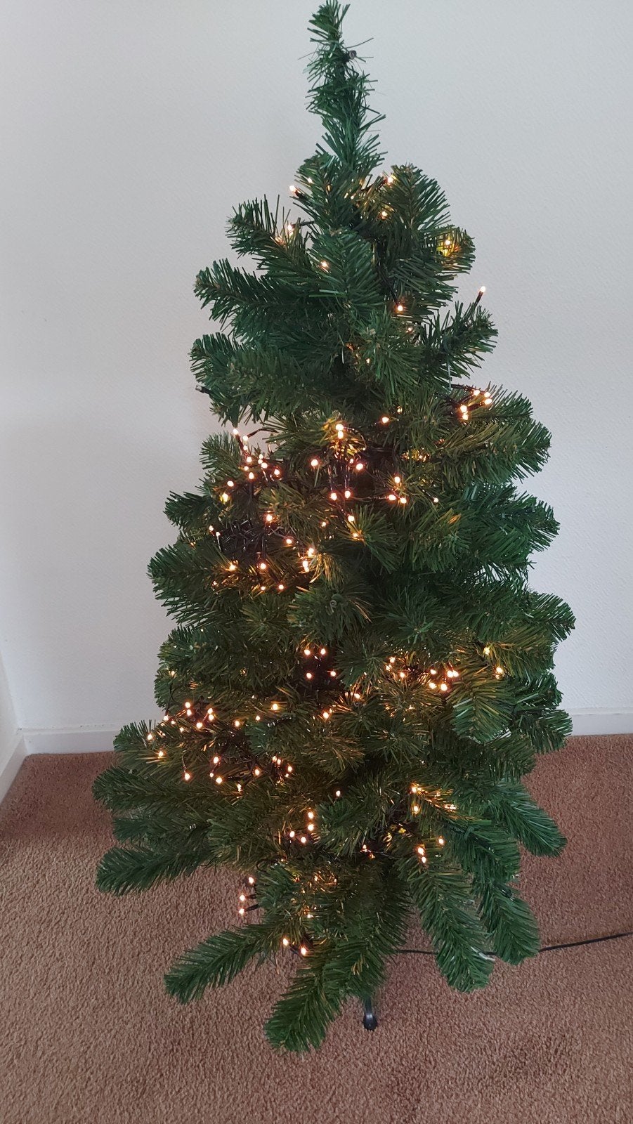 Kerstboom 95 cm inclusief verlichting, Ophalen, Zo goed als nieuw