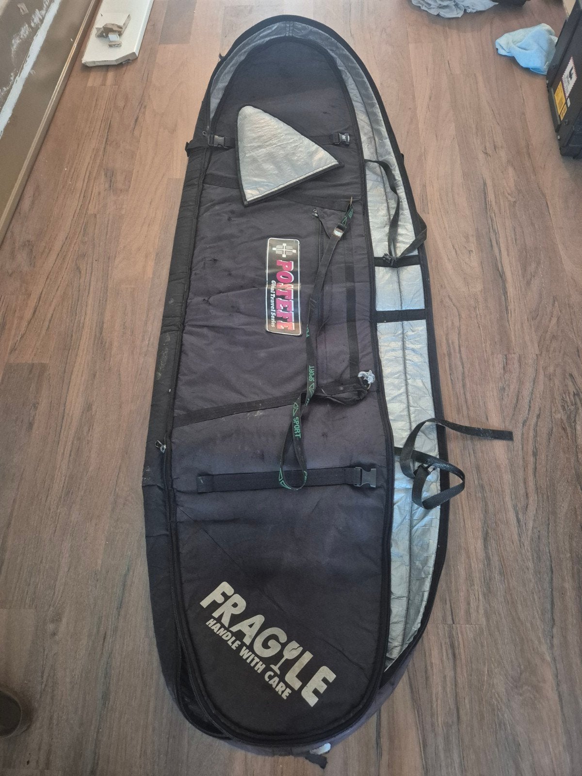 Dubbele boardbag voor boards tot 7'2", Watersport en Boten, Ophalen, Gebruikt, Overige typen