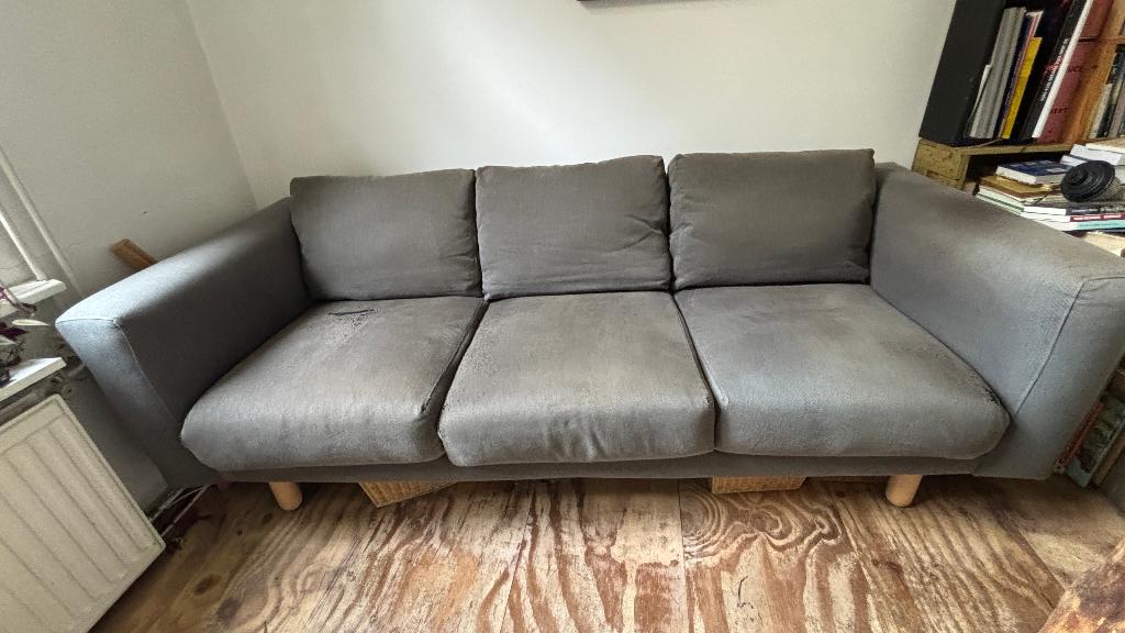 Norsborg 3-zitsbank Ikea, Ophalen, Gebruikt, Driepersoons, 75 tot 100 cm