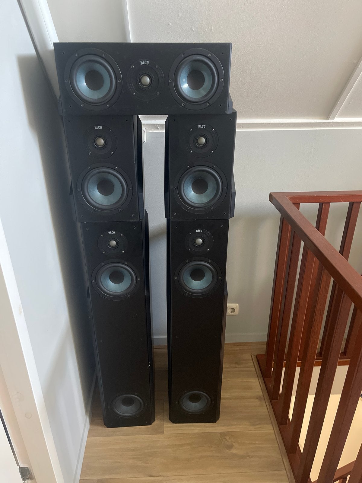 Heco Mythos 500/300 en centerspeaker - Technisch perfect, Ophalen, Gebruikt