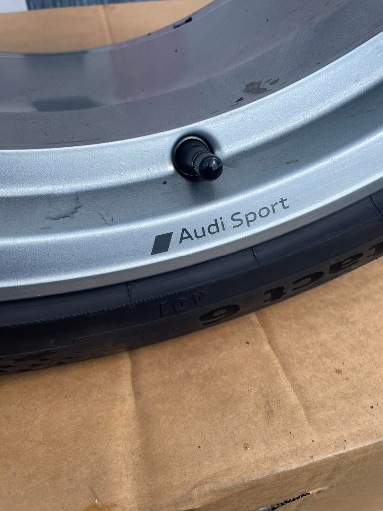 21” Orginele Audi A6 C8 velgen 5x112 + Continental AO Q3 A7, 255 mm, Banden en Velgen, Nieuw, Personenwagen