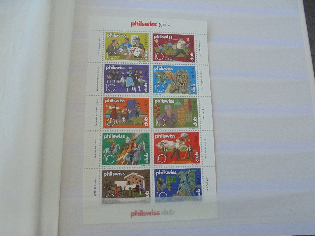 Philswiss club. Zwitserland.  2 postfrisse velletjes., Ophalen of Verzenden, Buitenland
