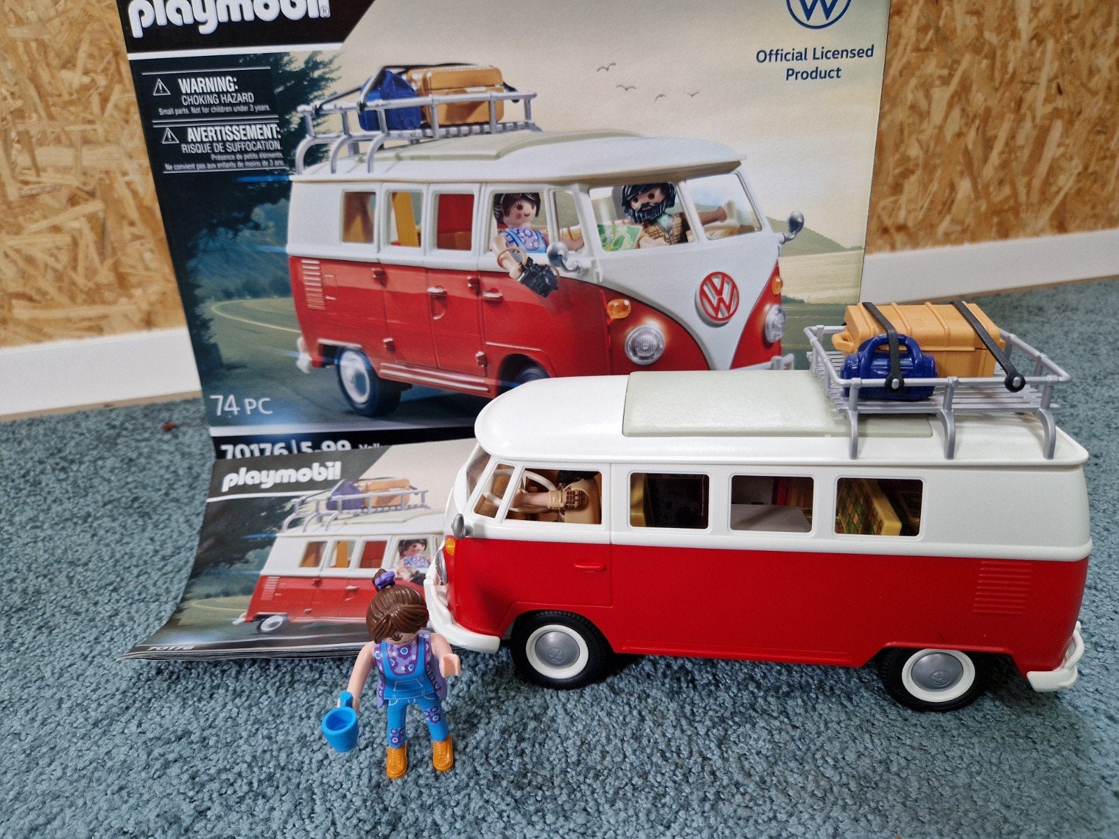 Playmobil Volkswagen T1 Campingbus (70176), Complete set, Voertuig, Ophalen of Verzenden, Zo goed als nieuw