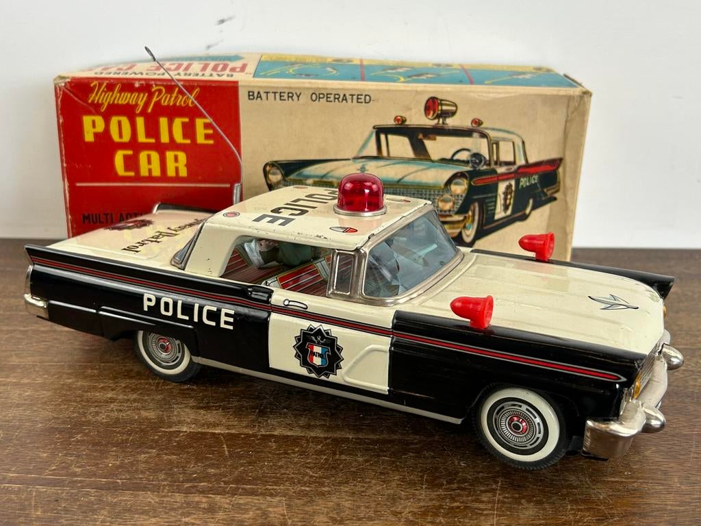 Alps Lincoln Continental Highway Patrol Car made in Japan, Antiek en Kunst, Antiek | Speelgoed, Ophalen of Verzenden