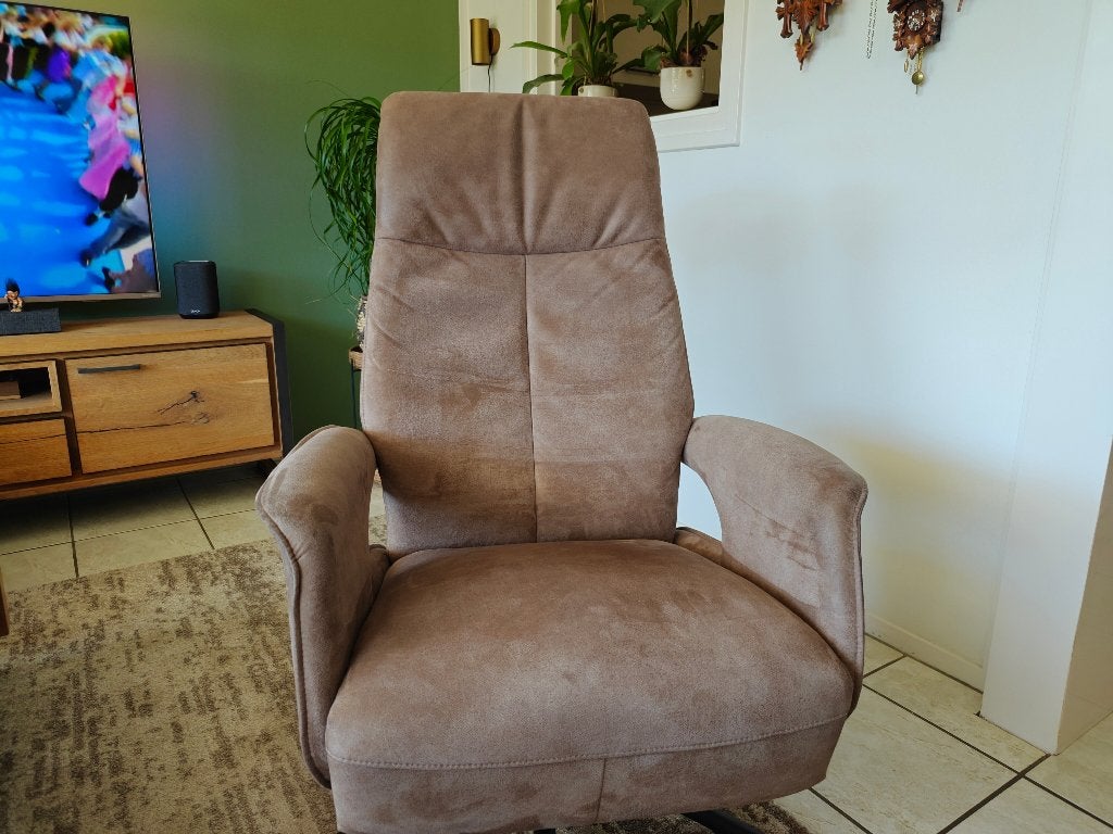 Relaxfauteuil Balfour, Huis en Inrichting, Fauteuils, Ophalen, Minder dan 75 cm, Leer, Zo goed als nieuw