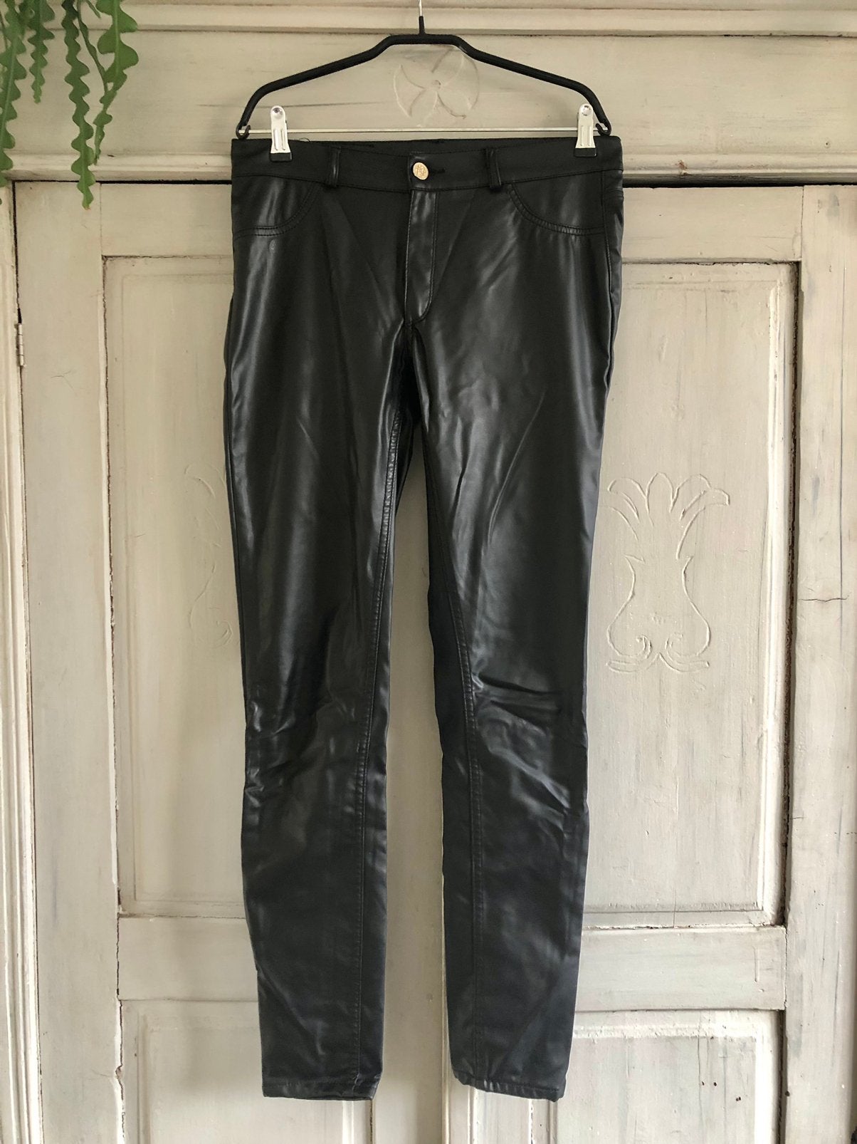 Mooie zwart leren JEANS van SUPERTRASH Mt 31, Supertrash, Zwart, Zo goed als nieuw, Lang