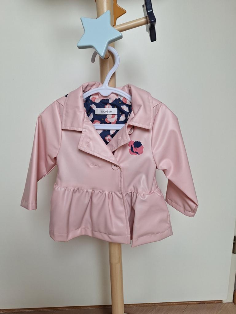 Nieuwe Marèse roze regenjas trenchcoat - maat 68, Ophalen of Verzenden, Nieuw, Marèse, Meisje
