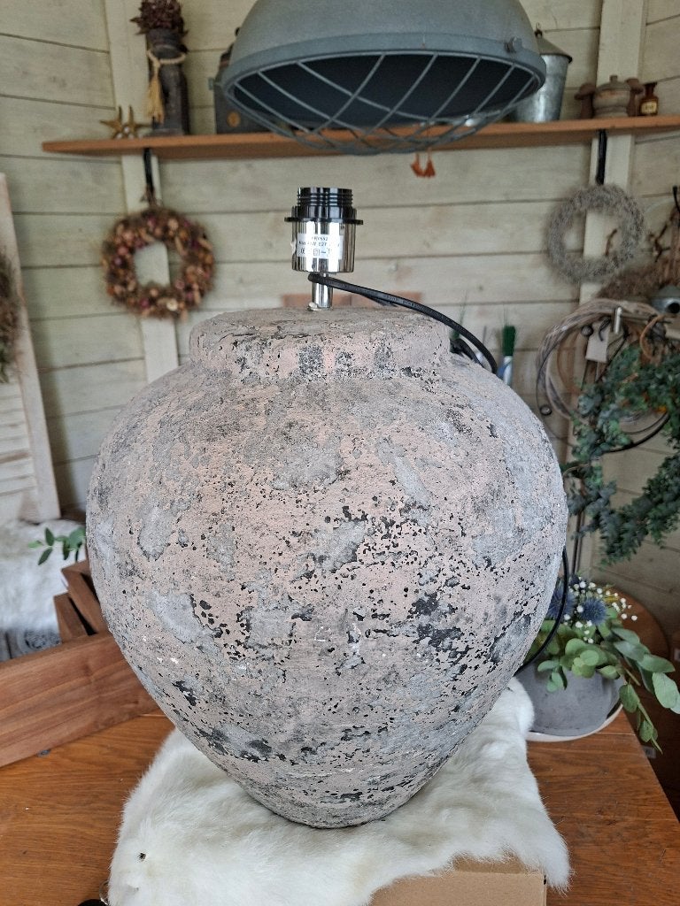 kruiklamp met kap, E27 (groot), Zo goed als nieuw, Met kap, Grijs