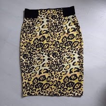 Geel tijgerprint kokerrokje Juffrouw Jansen, maat M, Kleding | Dames, Maat 38/40 (M), Geel, Nieuw, Ophalen of Verzenden