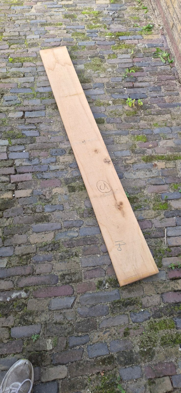 Circa 60 stuks eiken planken - 180 cm lang, 2.5 cm dik, Ophalen, 25 tot 50 mm, Eiken, Nieuw