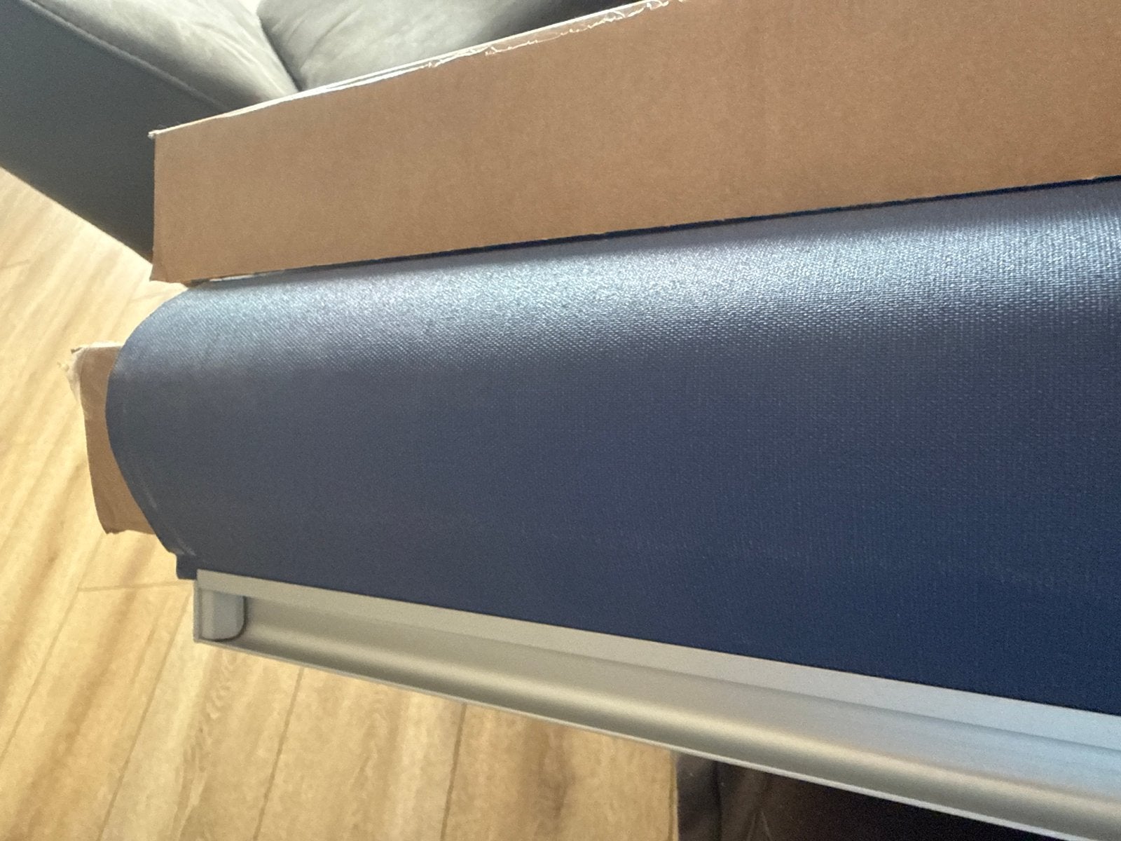 Veneta Rolgordijn Donkerblauw - Gebruikt, Ophalen, Inclusief montageonderdelen, Overige merken, Blauw