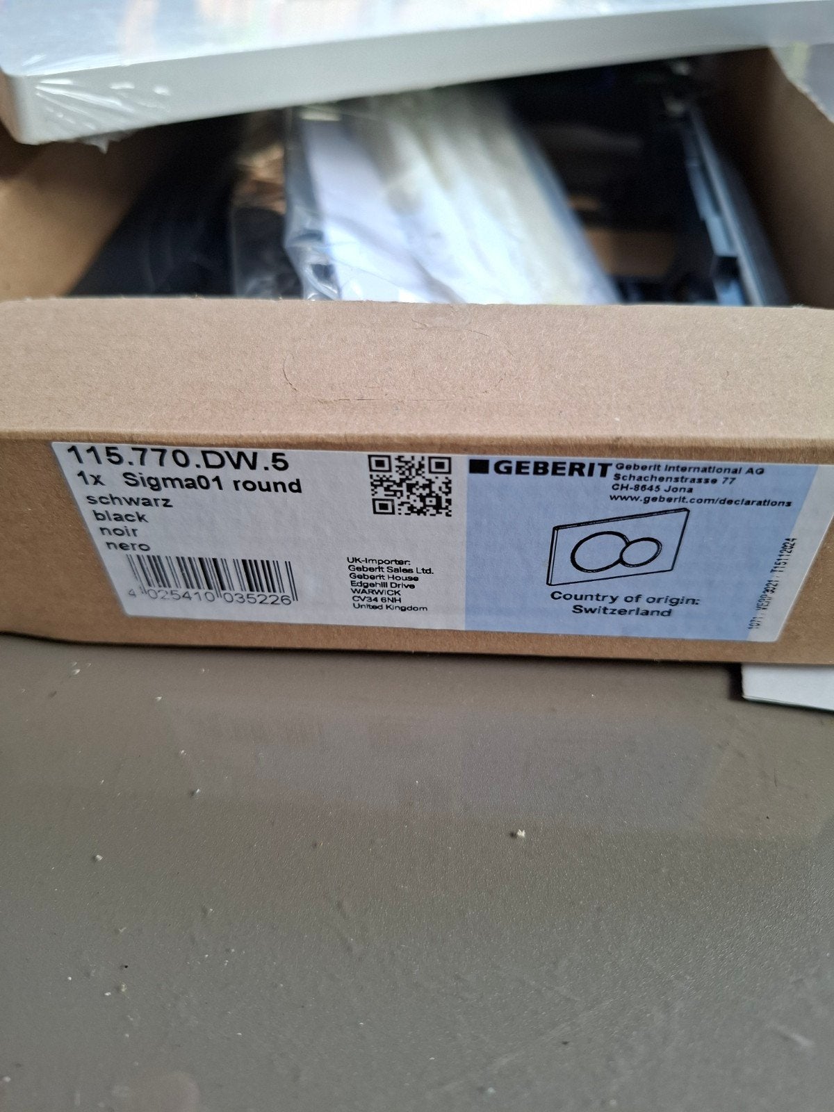 Nieuwe Geberit Sigma01 Drukplaat Wit voor Toilet, Ophalen of Verzenden, Nieuw, Toilet