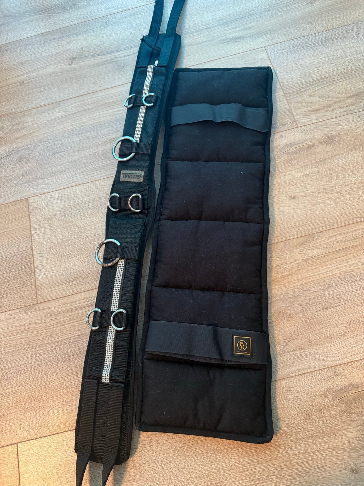 Global longeersingel + BR pad met strass – nette staat, Dieren en Toebehoren, Paarden en Pony's | Hoofdstellen en Tuigage, Verstelbaar