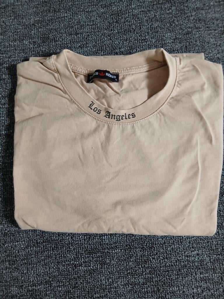 Los Angeles T-shirt - Maat L, Ophalen, Maat 52/54 (L), Franco Renzo, Beige