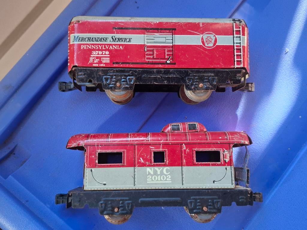 Twee Marx wagons spoor 0, Antiek en Kunst, Antiek | Speelgoed, Ophalen of Verzenden