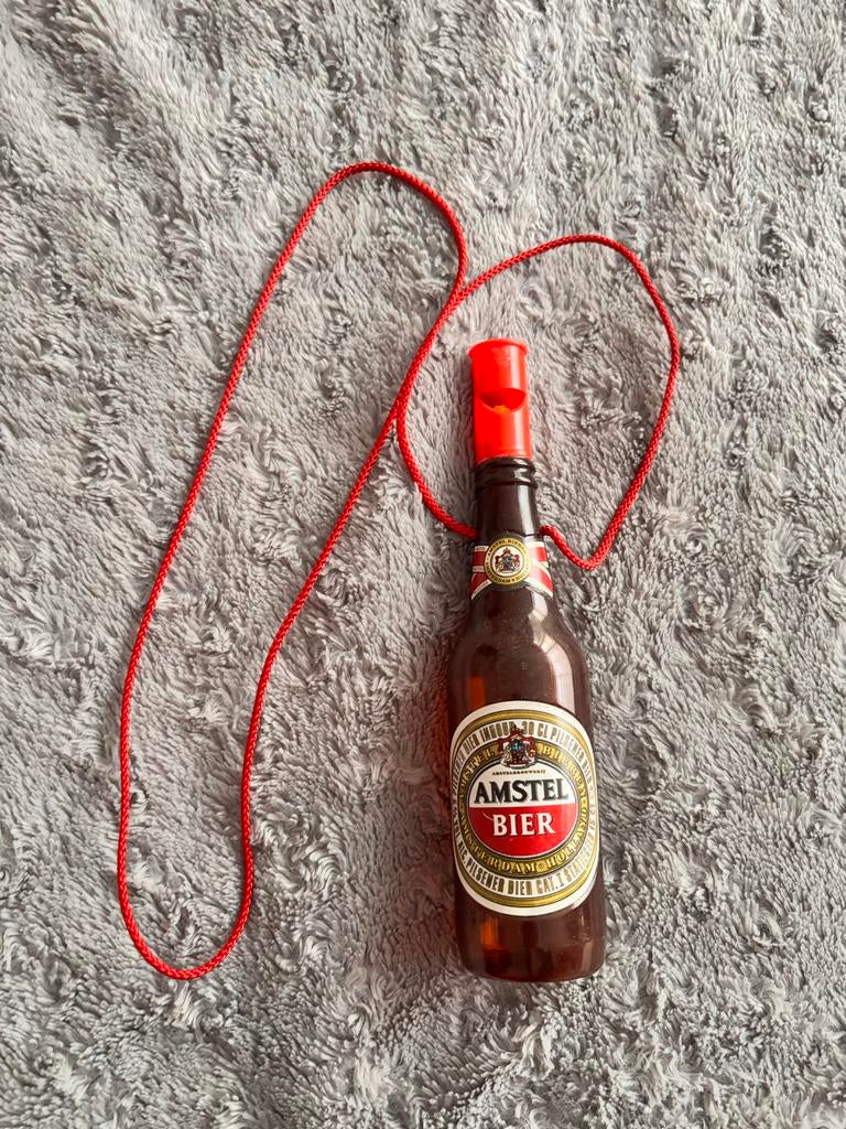Amstel Bier Flesje met Fluitje - Uniek Verzamelobject, Verzamelen, Biermerken, Ophalen of Verzenden, Gebruikt, Overige typen, Amstel