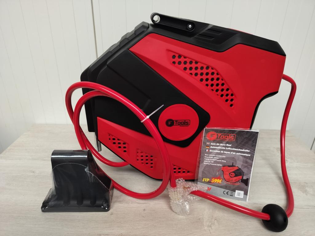 F-tools automatische luchtslanghaspel luchtslang 35 M. Nieuw, Ophalen, Nieuw