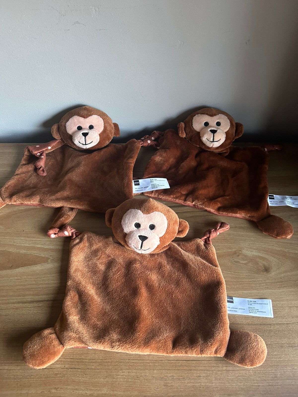 Hema aap aapjes knuffeldoek knuffeldoekjes knuffel, Verzenden, Zo goed als nieuw, Overige typen