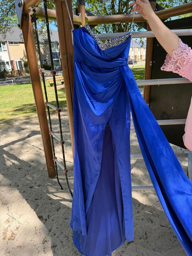 Gala jurk, Overige typen, Blauw, Maat 42/44 (L), Ophalen of Verzenden