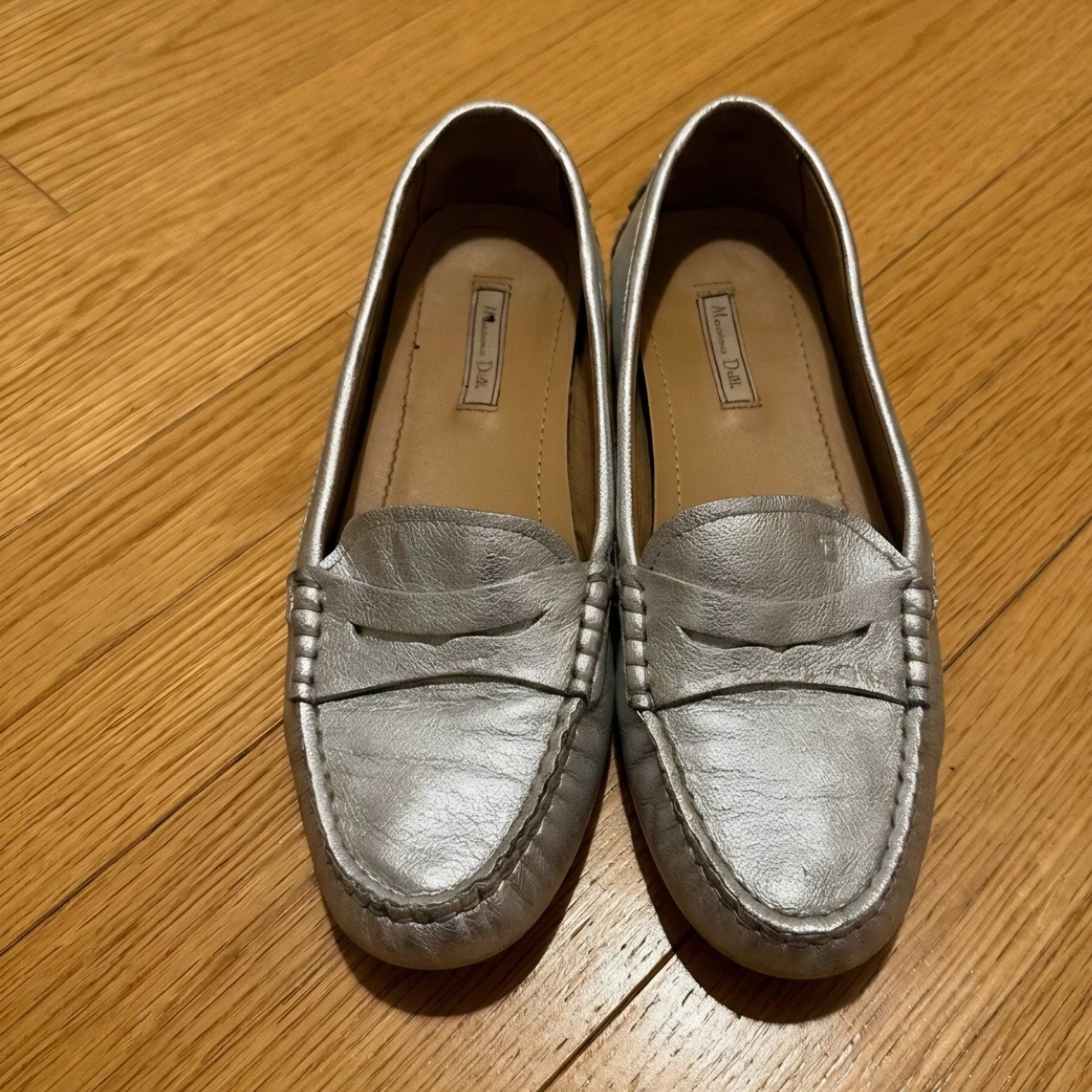 Massimo Dutti zilveren instappers - maat 38, Overige kleuren, Massimo Dutti, Instappers, Ophalen of Verzenden