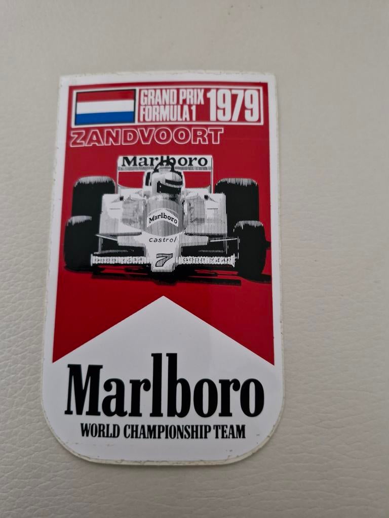 Marlboro Grand Prix Formule 1 Zandvoort 1979 Sticker, Ophalen of Verzenden, Gebruikt, Formule 1