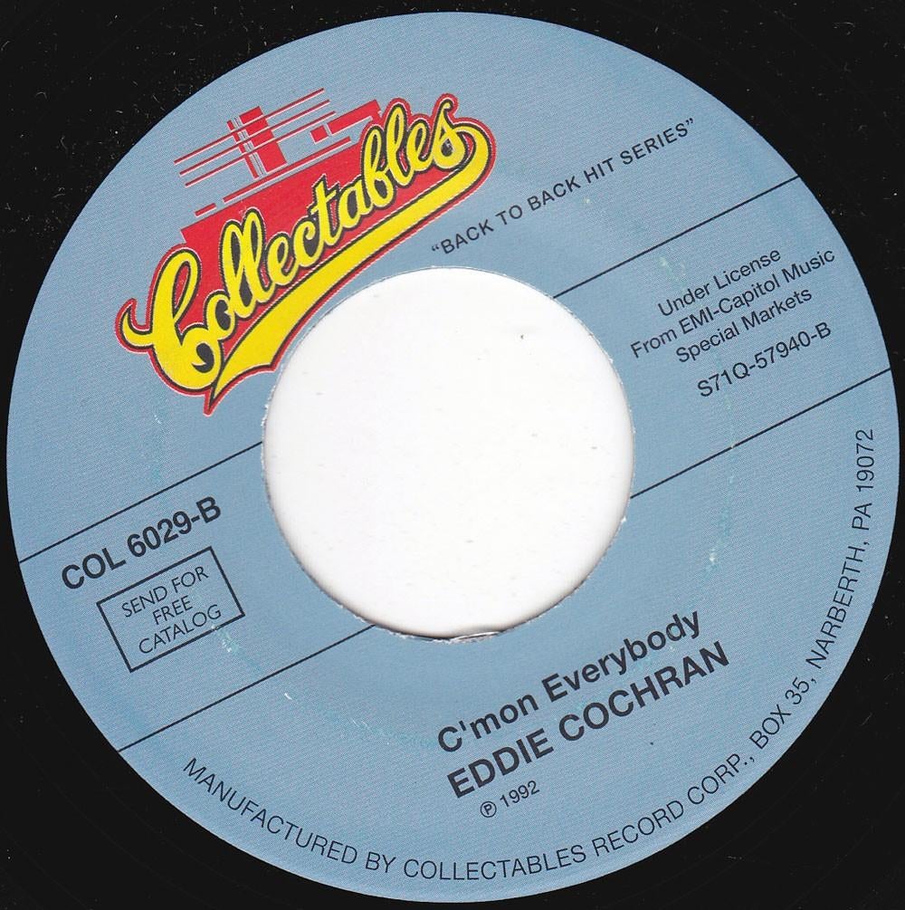 Eddie Cochran - C'mon everybody 7"45, Cd's en Dvd's, Vinyl Singles, 7 inch, Single, Ophalen of Verzenden, Pop