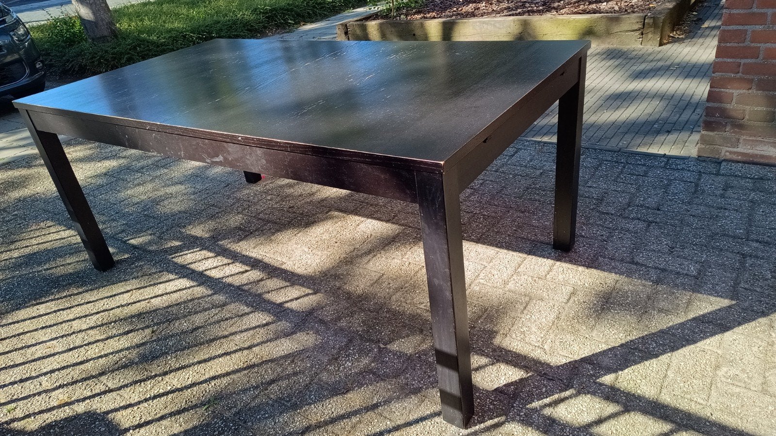 Uitschuifbare eettafel - 2,6m lang, 95cm breed, Huis en Inrichting, Tafels | Eettafels, Ophalen, Gebruikt, 200 cm of meer, 50 tot 100 cm