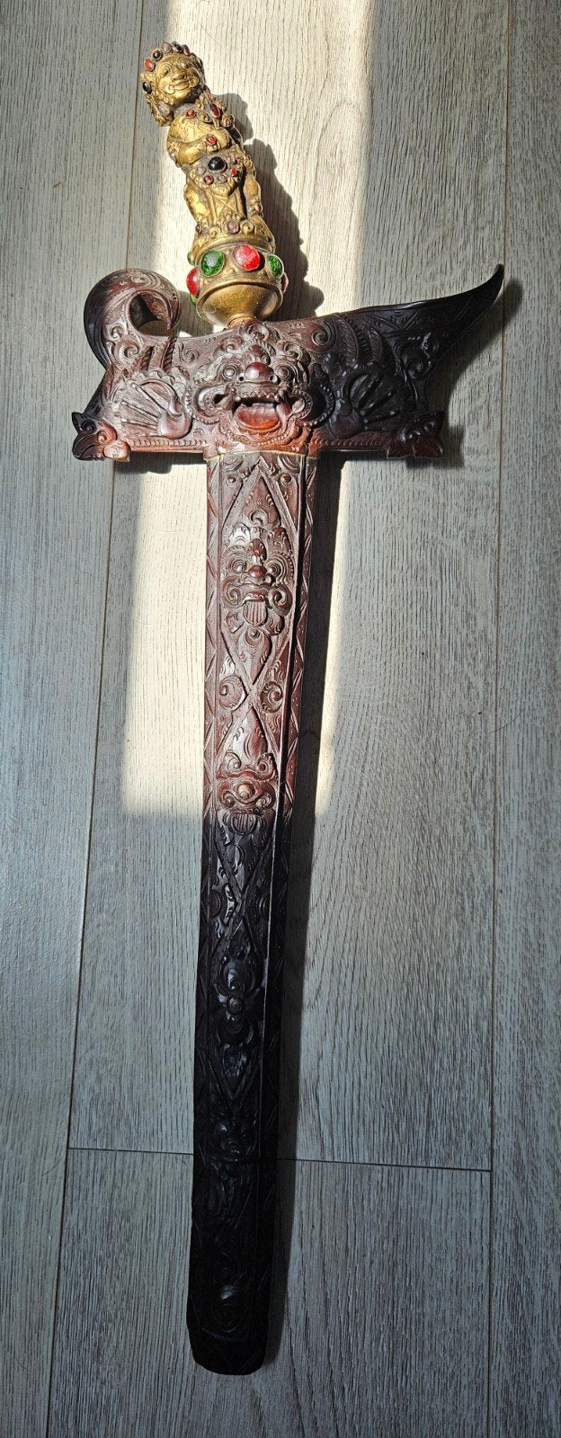 Antieke Indonesische Kris met Gouden Handvat, Ophalen of Verzenden