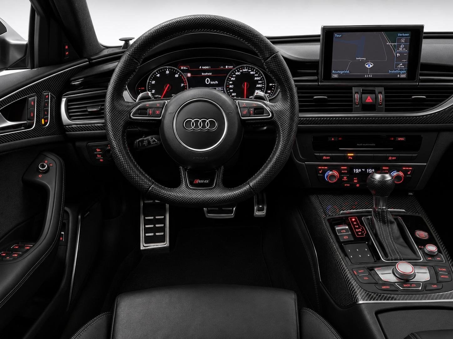 Audi RS6 Avant RS6 quattro perfomance Carbon Alcantara-Hemel, Auto's, Audi, Gebruikt, Met garantie (alle), 3993 cc, Adaptive Cruise Control