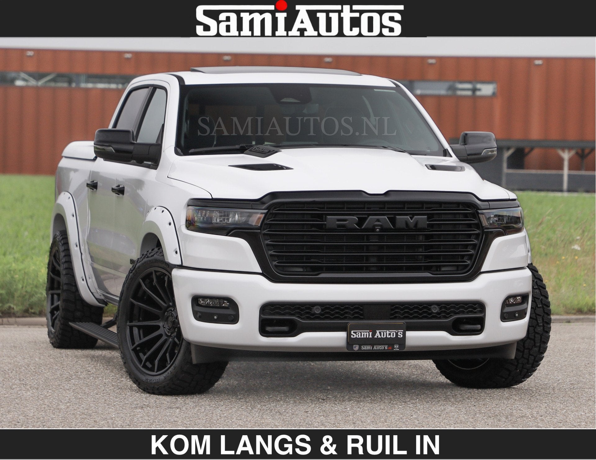 Dodge Ram HUD | 420PK | LUCHTVERING | PANO | PASSAGIERSSCHER, Auto's, Automaat, Dealer onderhouden, Met garantie (alle), Wit