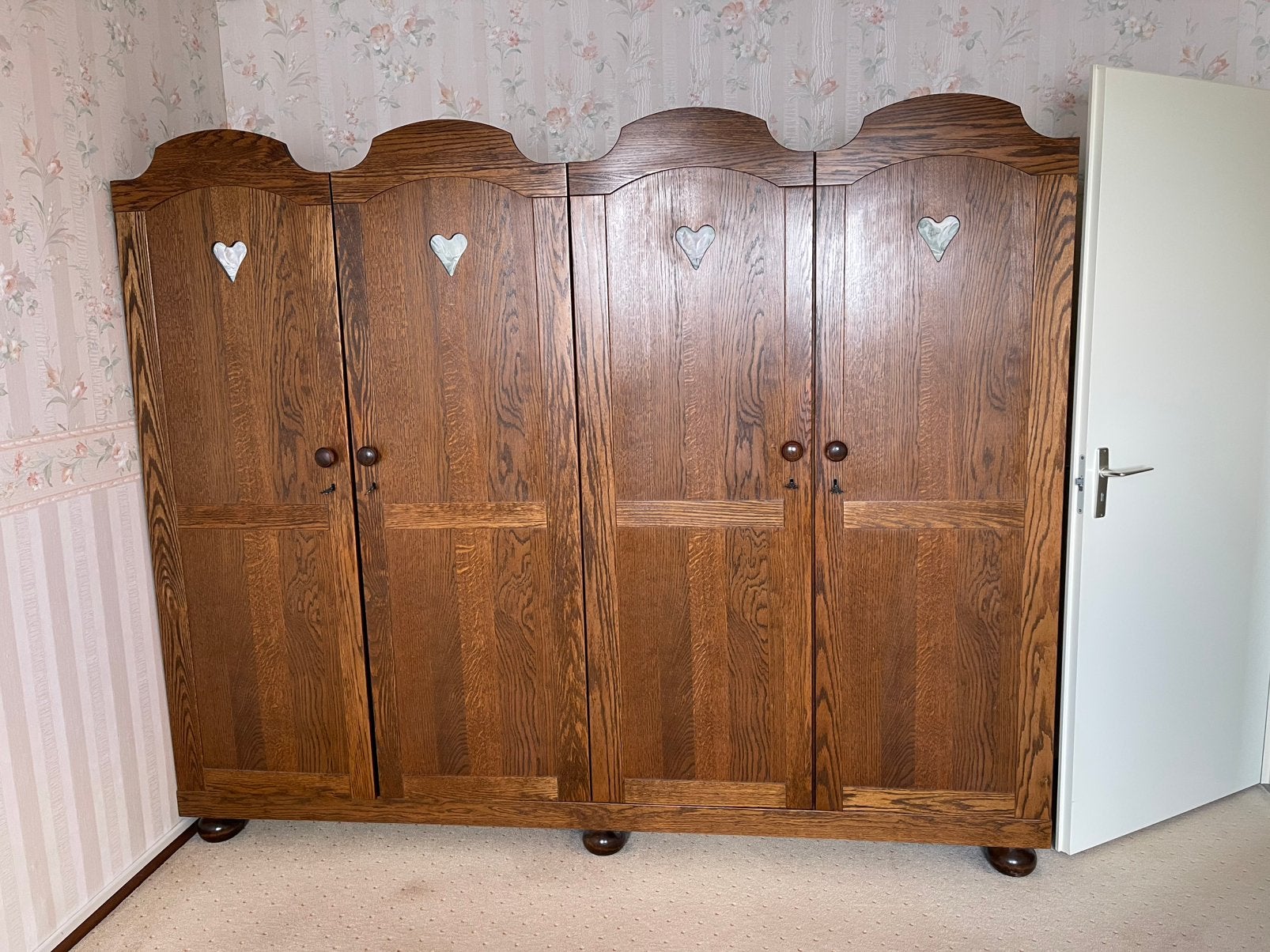 Massief houten kledingkasten. Gratis ophalen, Huis en Inrichting, Kasten | Kledingkasten, Ophalen, 50 tot 100 cm, Zo goed als nieuw