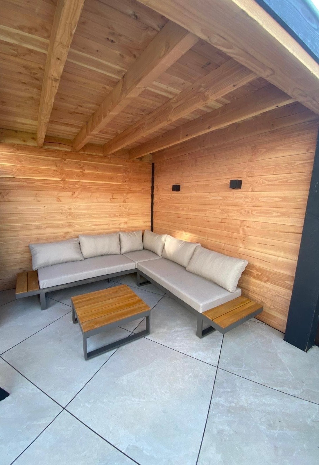 Wakefield loungeset Puglia teak hout, Ophalen, Meer dan 8 zitplaatsen, Teakhout, Zo goed als nieuw